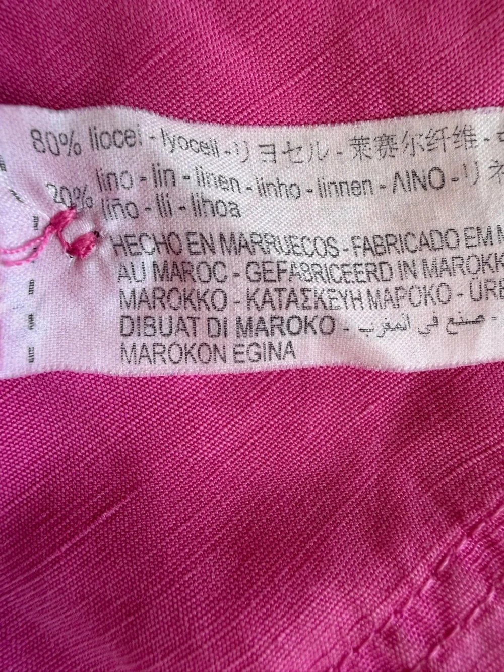 NEW size 11/12 Zara Hot Pink Button-Front Crop Top & Shorts Set